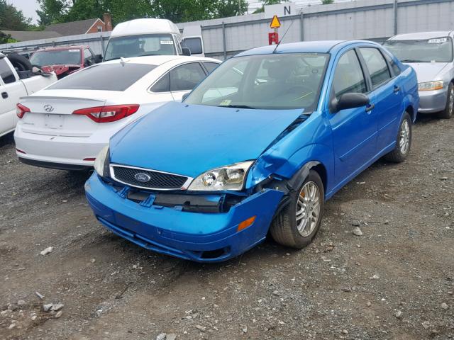 1FAFP34N97W288238 - 2007 FORD FOCUS ZX4 BLUE photo 2