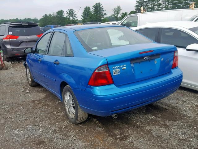 1FAFP34N97W288238 - 2007 FORD FOCUS ZX4 BLUE photo 3