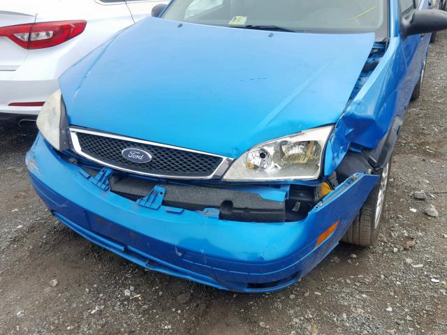 1FAFP34N97W288238 - 2007 FORD FOCUS ZX4 BLUE photo 9