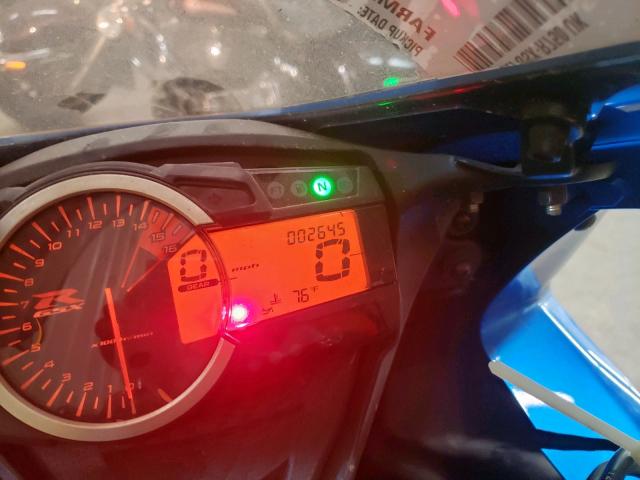 JS1GR7MA0G2101077 - 2016 SUZUKI GSX-R750 BLUE photo 8