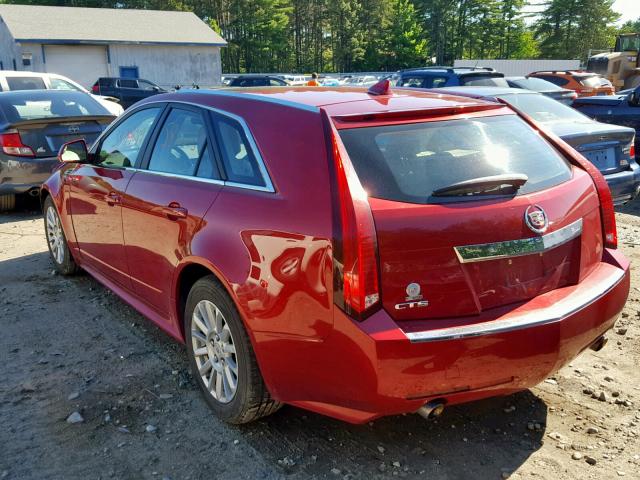 1G6DE8EG7A0118123 - 2010 CADILLAC CTS LUXURY RED photo 3