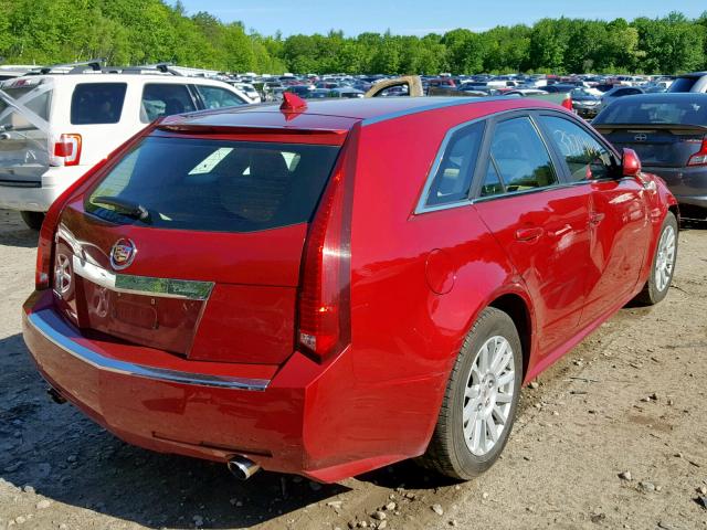 1G6DE8EG7A0118123 - 2010 CADILLAC CTS LUXURY RED photo 4