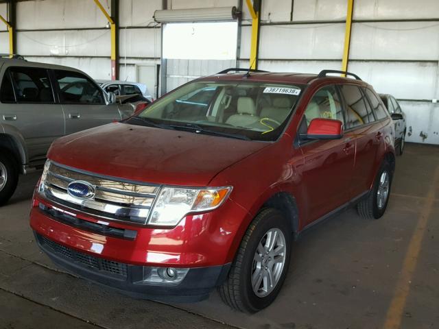 2FMDK38C37BA61794 - 2007 FORD EDGE SEL RED photo 2