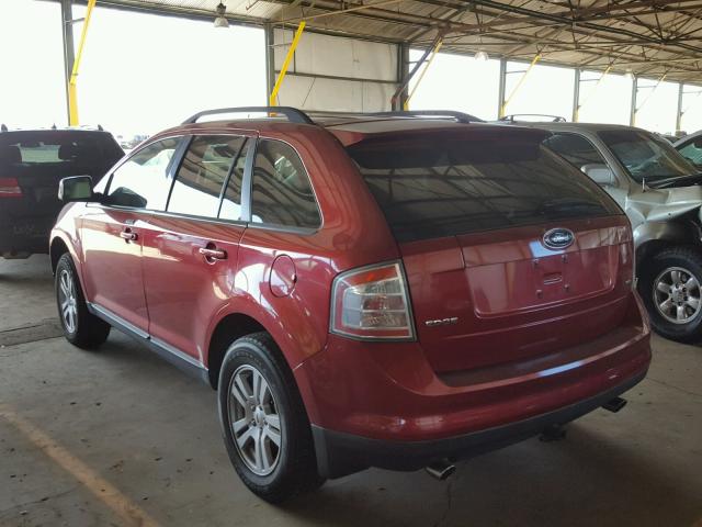 2FMDK38C37BA61794 - 2007 FORD EDGE SEL RED photo 3