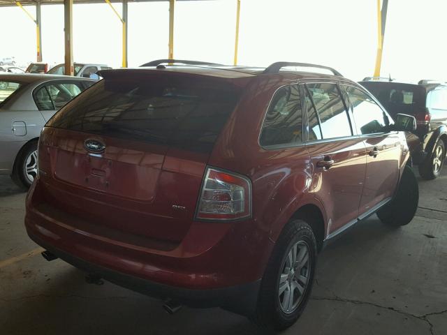 2FMDK38C37BA61794 - 2007 FORD EDGE SEL RED photo 4