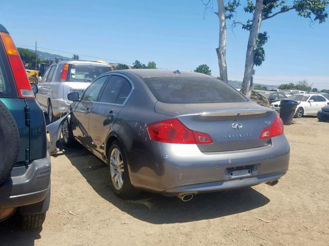 JN1CV6AP7CM627467 - 2012 INFINITI G37 BASE SILVER photo 3