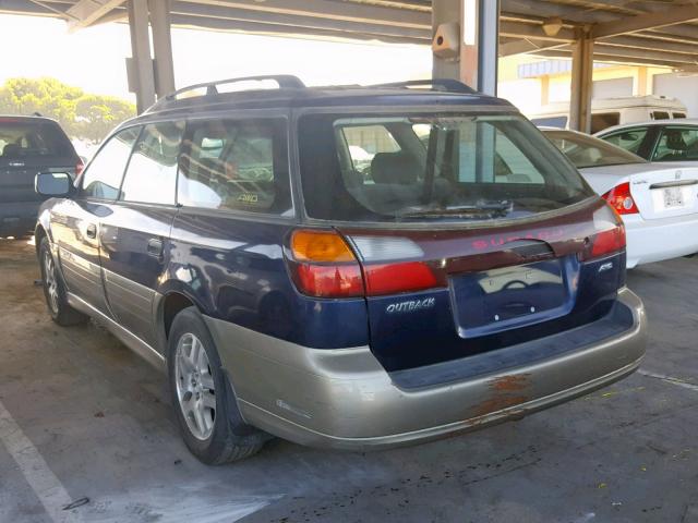 4S3BH675047639790 - 2004 SUBARU LEGACY OUT BLUE photo 3