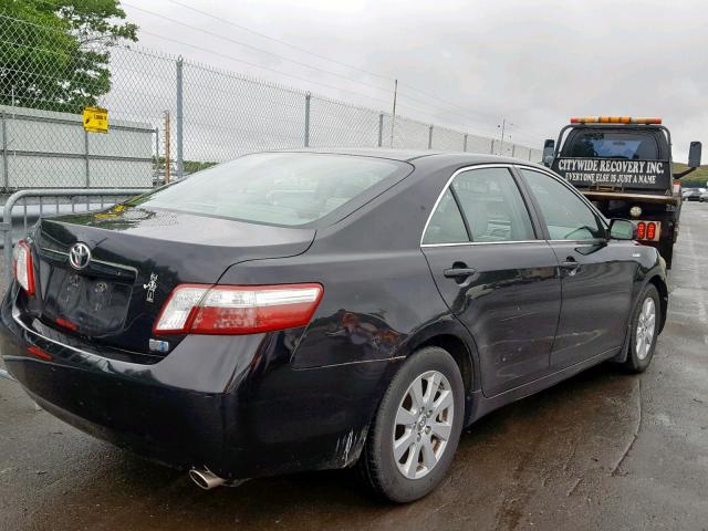 4T1BB46K58U057295 - 2008 TOYOTA CAMRY HYBR BLACK photo 4