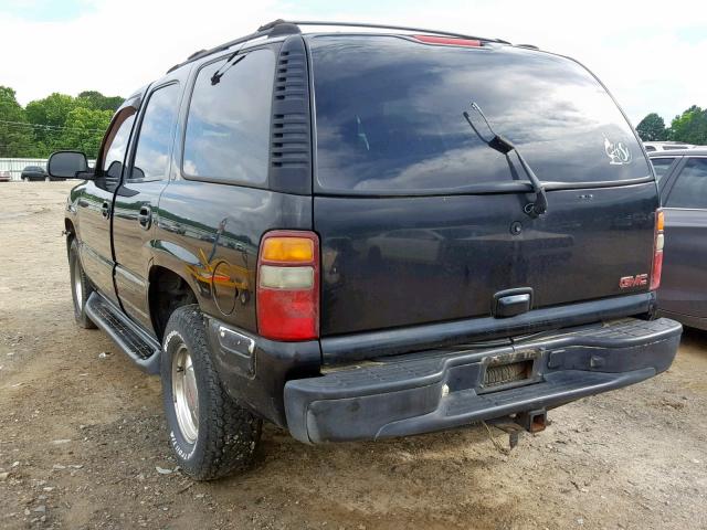 1GKEC13V01R200811 - 2001 GMC YUKON BLACK photo 3