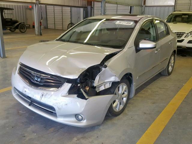 3N1AB6AP0BL666488 - 2011 NISSAN SENTRA 2.0 SILVER photo 2