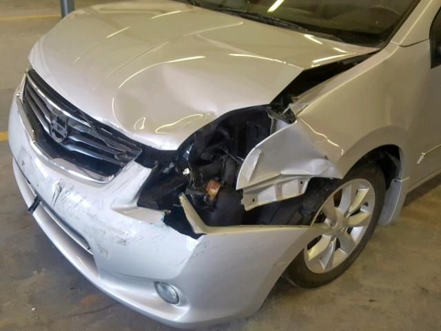 3N1AB6AP0BL666488 - 2011 NISSAN SENTRA 2.0 SILVER photo 9