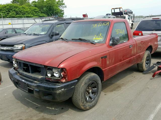 1FTYR10U31TA28263 - 2001 FORD RANGER RED photo 2