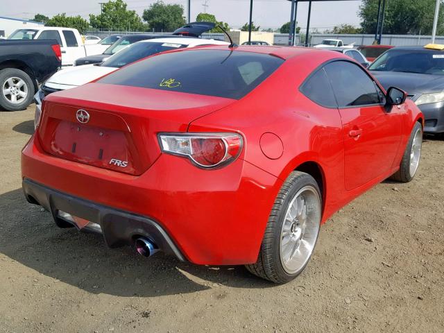 JF1ZNAA18D1719900 - 2013 TOYOTA SCION FR-S RED photo 4