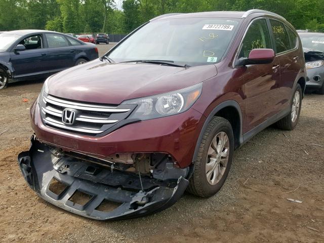 5J6RM4H75EL029529 - 2014 HONDA CR-V EXL MAROON photo 2