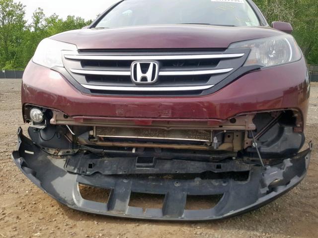 5J6RM4H75EL029529 - 2014 HONDA CR-V EXL MAROON photo 9