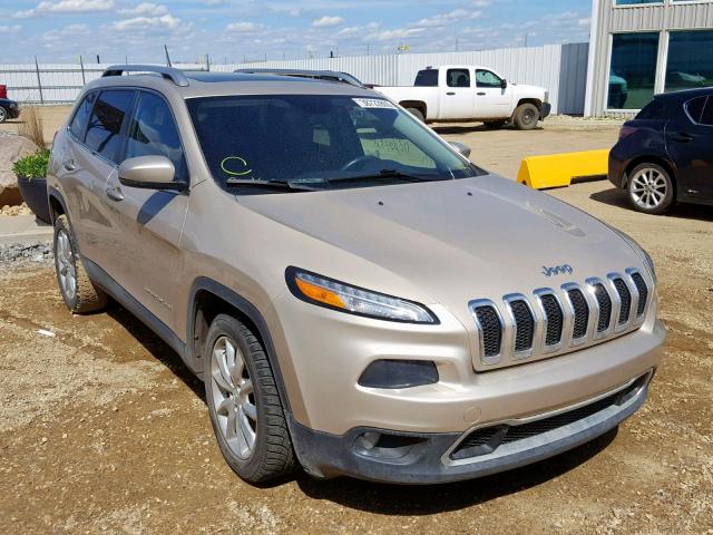 1C4PJLDB7EW261607 - 2014 JEEP CHEROKEE L GOLD photo 1