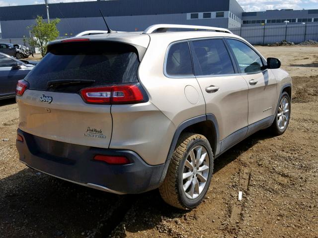 1C4PJLDB7EW261607 - 2014 JEEP CHEROKEE L GOLD photo 4