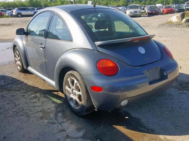 3VWBK21CX4M400736 - 2004 VOLKSWAGEN NEW BEETLE SILVER photo 3