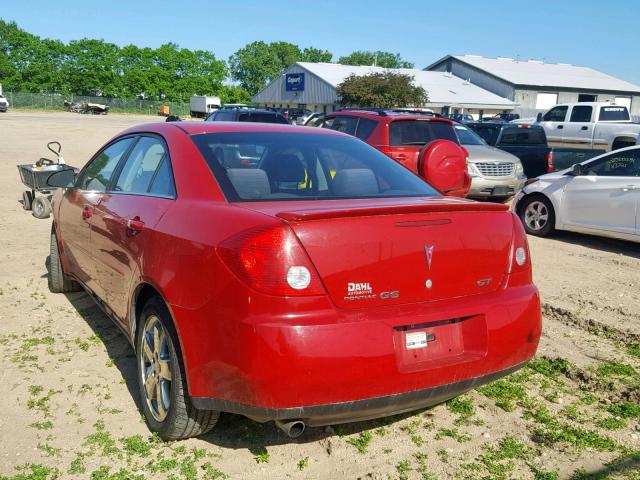 1G2ZH58N474117522 - 2007 PONTIAC G6 GT RED photo 3