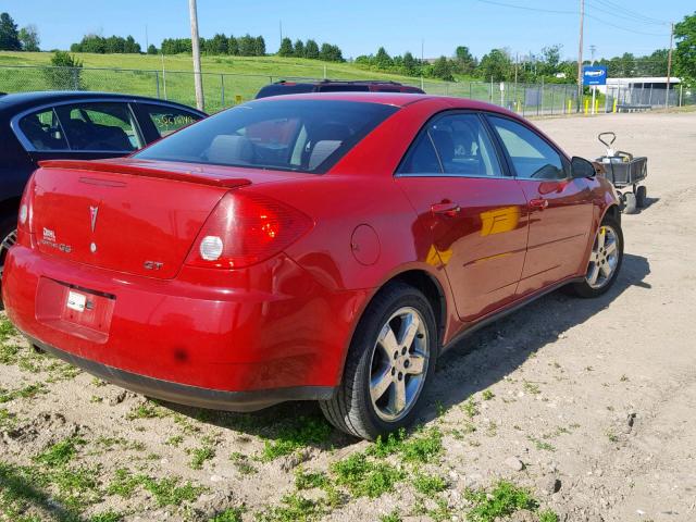 1G2ZH58N474117522 - 2007 PONTIAC G6 GT RED photo 4