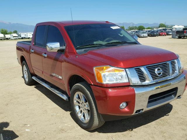 1N6AA0EC0FN500124 - 2015 NISSAN TITAN S RED photo 1