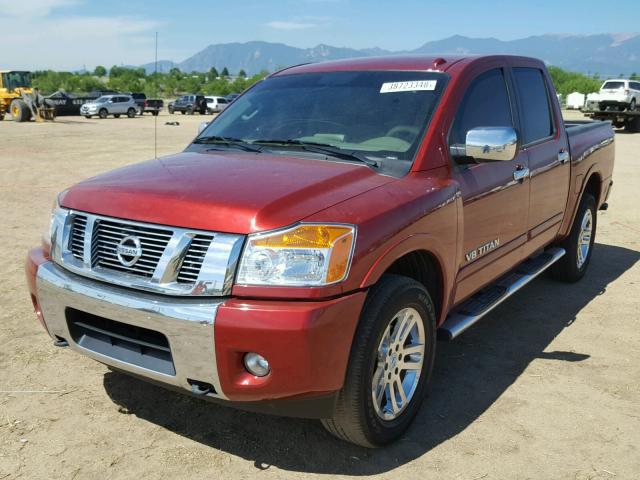 1N6AA0EC0FN500124 - 2015 NISSAN TITAN S RED photo 2