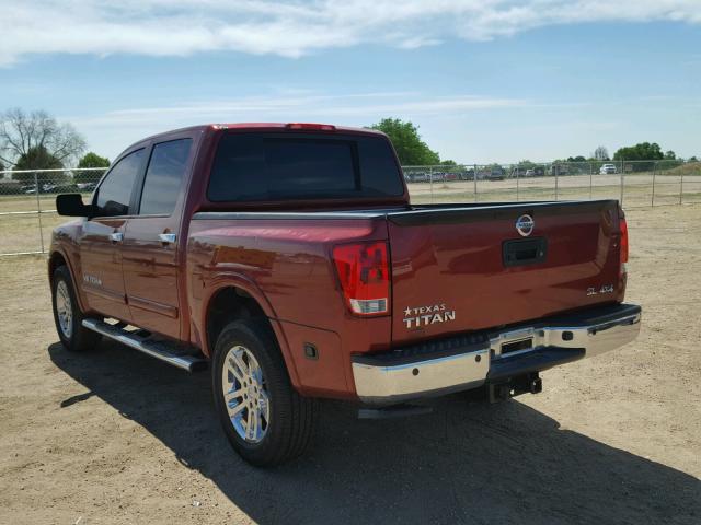 1N6AA0EC0FN500124 - 2015 NISSAN TITAN S RED photo 3