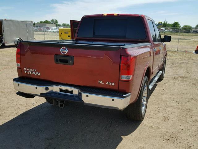 1N6AA0EC0FN500124 - 2015 NISSAN TITAN S RED photo 4