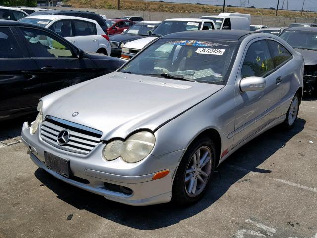 WDBRN47J62A312575 - 2002 MERCEDES-BENZ C 230K SPO SILVER photo 2