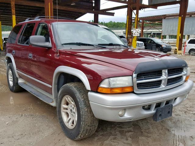 1D4HS58N73F528455 - 2003 DODGE DURANGO SL MAROON photo 1