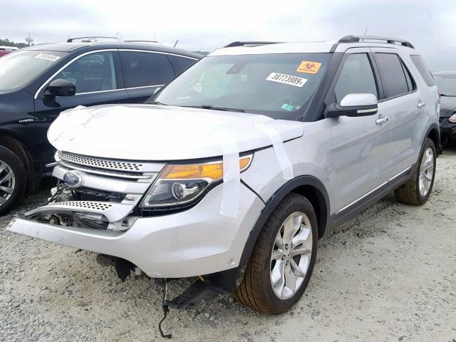 1FM5K8F86FGC23456 - 2015 FORD EXPLORER L SILVER photo 2