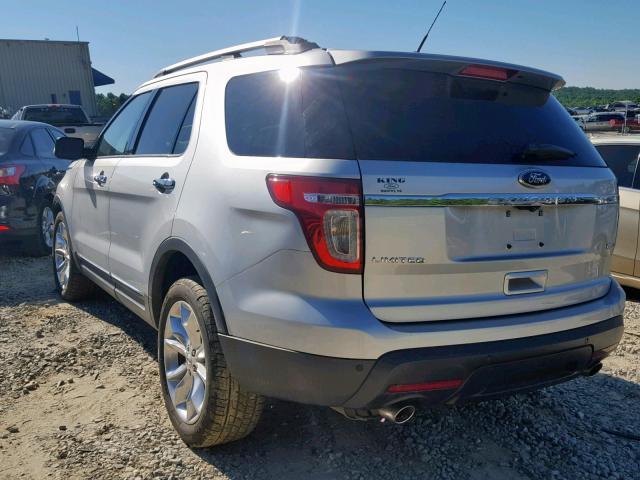 1FM5K8F86FGC23456 - 2015 FORD EXPLORER L SILVER photo 3