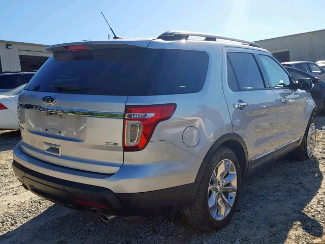 1FM5K8F86FGC23456 - 2015 FORD EXPLORER L SILVER photo 4