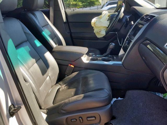 1FM5K8F86FGC23456 - 2015 FORD EXPLORER L SILVER photo 5