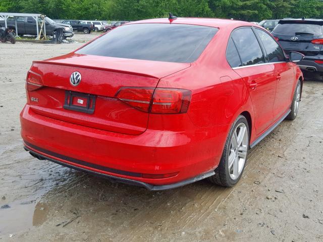 3VW5T7AJ3HM238606 - 2017 VOLKSWAGEN JETTA GLI RED photo 4