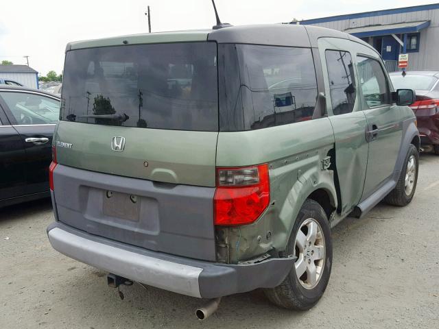 5J6YH18655L014597 - 2005 HONDA ELEMENT EX GREEN photo 4