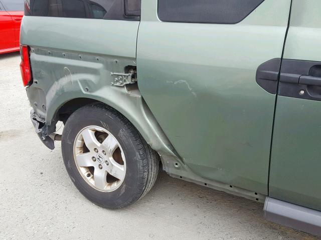 5J6YH18655L014597 - 2005 HONDA ELEMENT EX GREEN photo 9