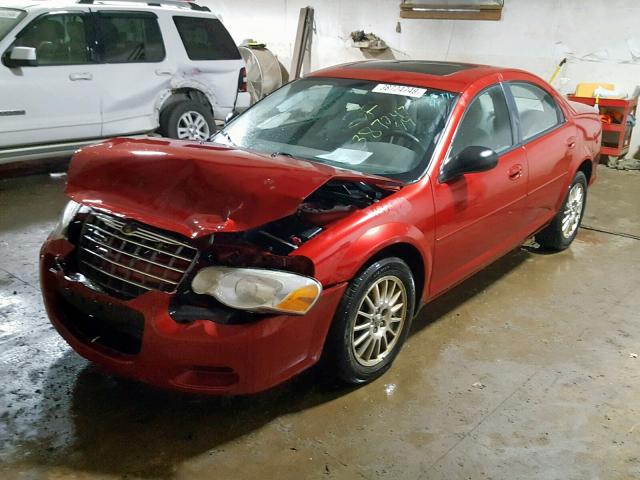 1C3EL56R65N692800 - 2005 CHRYSLER SEBRING TO RED photo 2