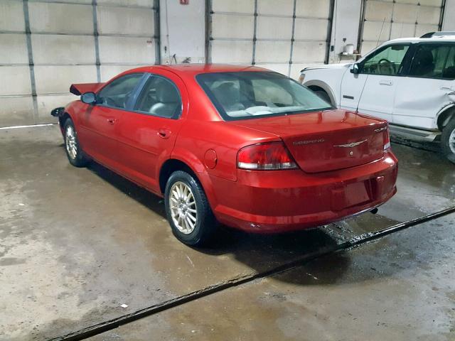 1C3EL56R65N692800 - 2005 CHRYSLER SEBRING TO RED photo 3