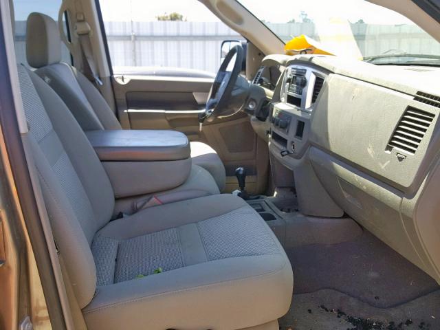 1D7KS28C27J569391 - 2007 DODGE RAM 2500 S ოქროსფერი ფოტო 5