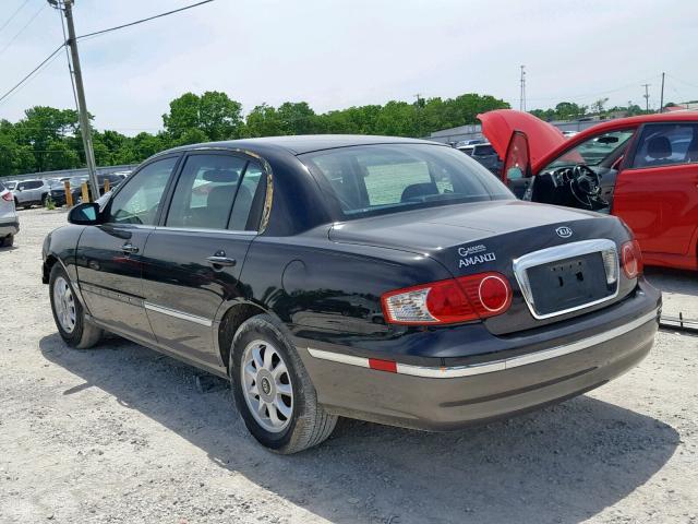 KNALD124055057121 - 2005 KIA AMANTI BLACK photo 3