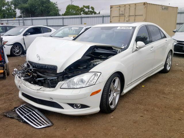 WDDNG71X68A211611 - 2008 MERCEDES-BENZ S 550 WHITE photo 2