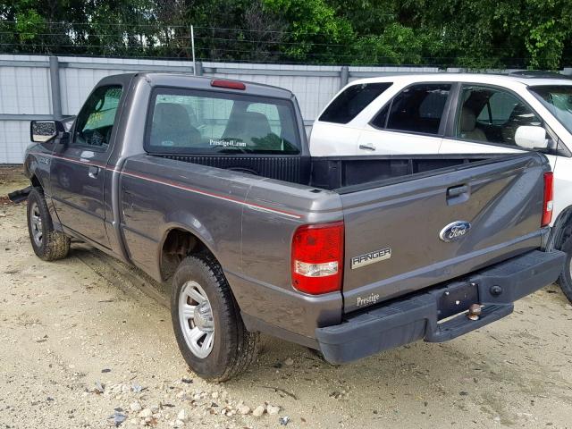 1FTYR10D67PA77118 - 2007 FORD RANGER GRAY photo 3