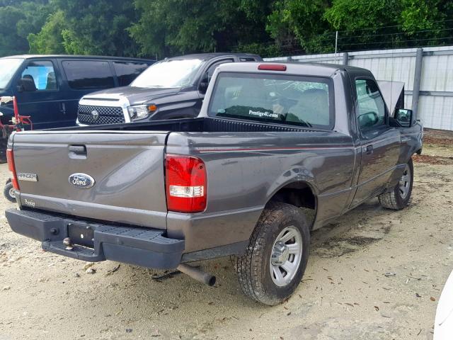 1FTYR10D67PA77118 - 2007 FORD RANGER GRAY photo 4