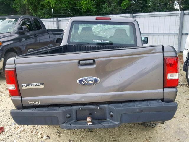 1FTYR10D67PA77118 - 2007 FORD RANGER GRAY photo 9