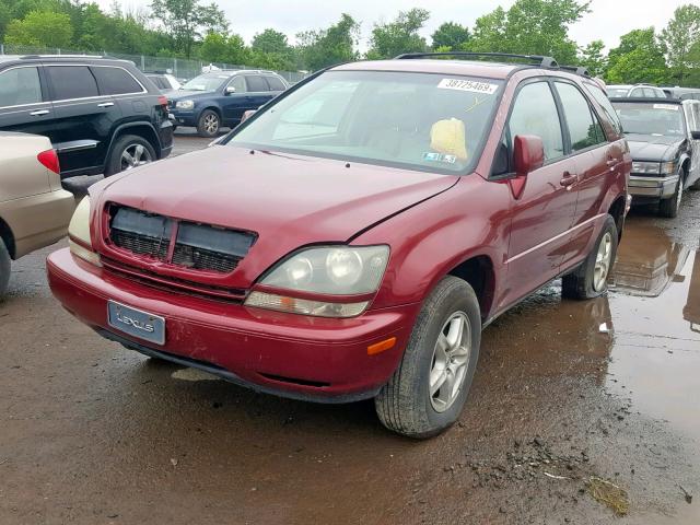 JT6HF10UXY0104475 - 2000 LEXUS RX 300 MAROON photo 2