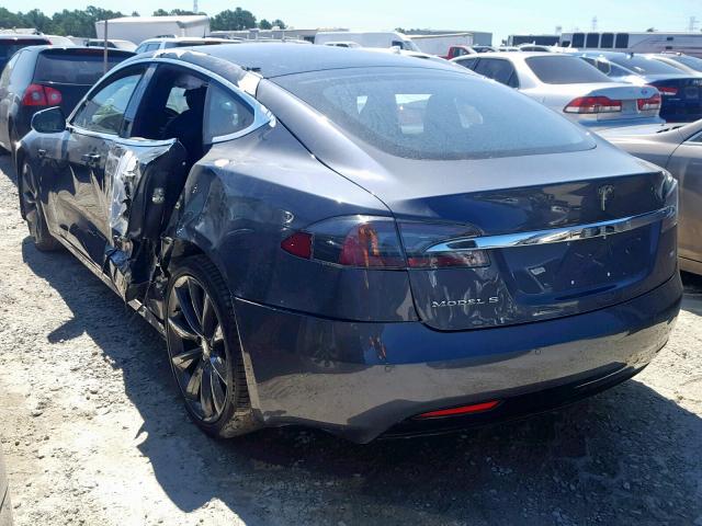 5YJSA1E11HF189977 - 2017 TESLA MODEL S GRAY photo 3