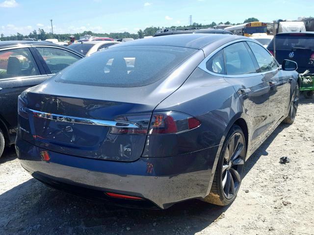 5YJSA1E11HF189977 - 2017 TESLA MODEL S GRAY photo 4