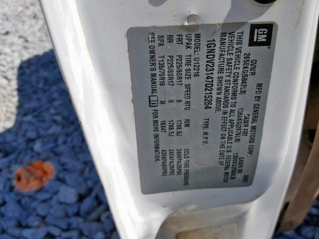 1GNDV23L16D140863 - 2006 CHEVROLET UPLANDER L 白色 照片 9