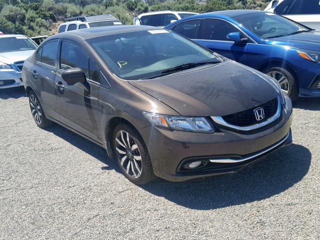 2HGFB2F97EH527284 - 2014 HONDA CIVIC EXL BROWN photo 1